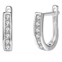Load image into Gallery viewer, Christmas Gift Fashion 925 Sterling Silver Stud Earrings Heart Cross Cat Moon Star Crystal Earrings for Women Wedding Jewelry
